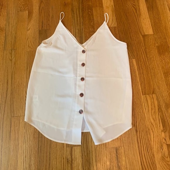 LOFT Tops - LOFT - Button-up Tank Blouse - XS